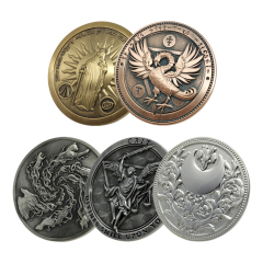 Custom Antique Challenge Coins with Portrait Collectible Designs