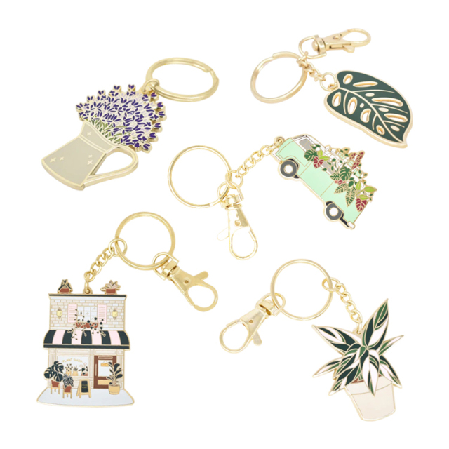 Custom Hard Enamel Keychains | Cute Nature Charm Keychains