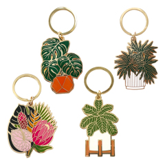Custom Hard Enamel Keychains | Cute Nature Charm Keychains