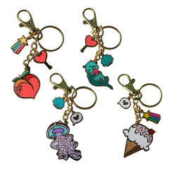 Custom Hard Enamel Keychains | Festival Charm Logo Keychains