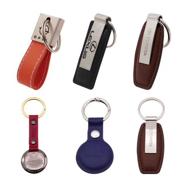 Custom PU Leather Keychains | Mixed Tag & Charm Keychains