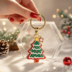 Custom Soft Enamel Keychains | Christmas Tree Keychains