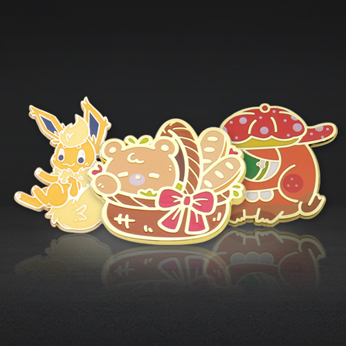Custom Hard Enamel Pins | Cute Cartoon Animal Metal Badges