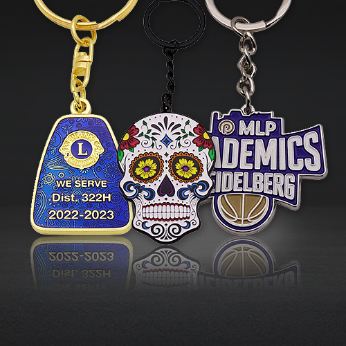 Custom Hard Enamel Keychains | Festival Charm Logo Keychains