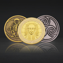 Custom Antique Challenge Coins | Engraved Portrait Collectible Coins