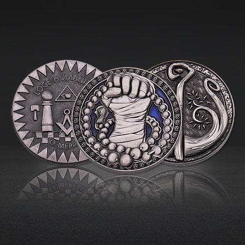 Custom 3D Antique Challenge Coins | Engraved Symbolic Coins