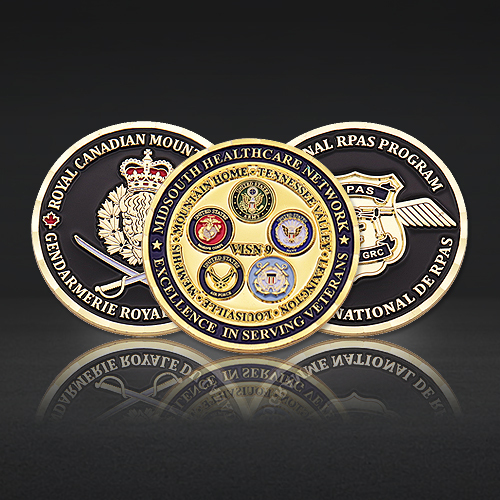 Custom Military Enamel Challenge Coins | Service Honor Emblem Coins