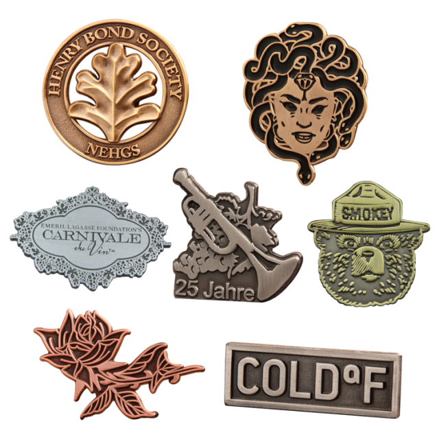 Custom 3D Lapel Pins | Pirate Antique Copper Commemorative Pins