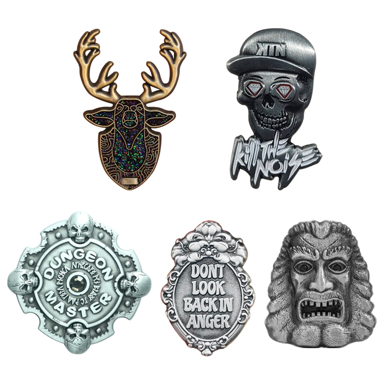 Custom 3D Lapel Pins | Pirate Antique Copper Commemorative Pins