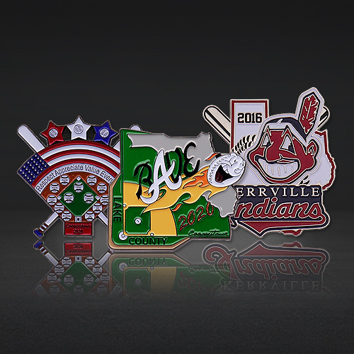 Custom Printing & Soft Enamel Lapel Pins | Baseball Commemorative Logo Pins