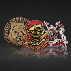 Custom 3D Lapel Pins | Pirate Antique Copper Commemorative Pins