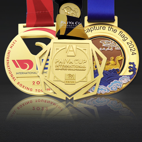 Custom Sports Medals | Gold Plated Hollow-Out Champion Medals