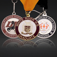 Custom Printing Medals | Graduation School Logo Medals