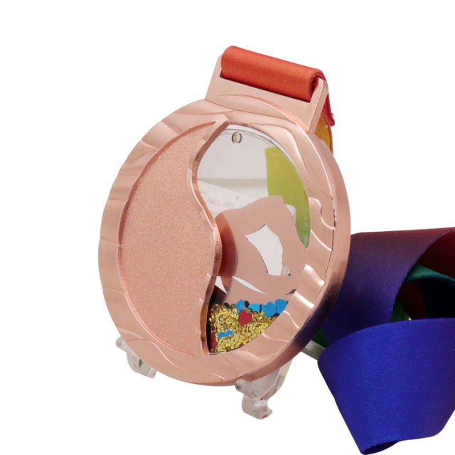 Custom 3D Sports Medals | Swimming Liquid Glitter Medals