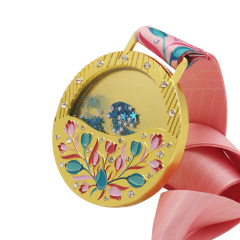 Custom 3D Sports Medals | Swimming Liquid Glitter Medals