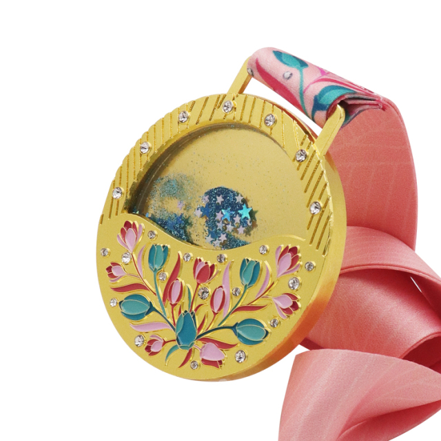 Custom 3D Sports Medals | Swimming Liquid Glitter Medals