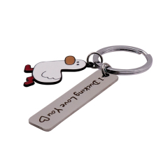 Custom Soft Enamel Keychains | Cute Duck Tag Keychains