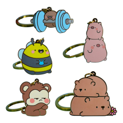 Custom Hard Enamel Keychains | Cute Character Charm Keychains