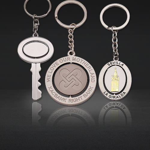 Custom Multifunctional Keychains | Rotatable Logo Charm Keychains