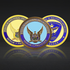 Custom Military Enamel Challenge Coins | National Service Badge Coins