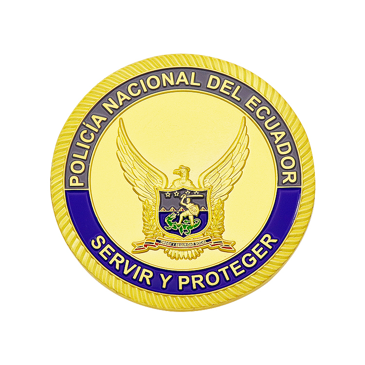Custom Military Enamel Challenge Coins | National Service Badge Coins