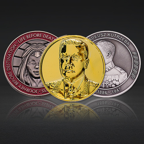 Custom 3D & Enamel Challenge Coins | Portrait Commemorative Coins