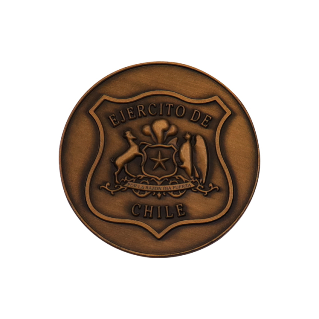 Customized antique-style copper-plated metal commemorative coin