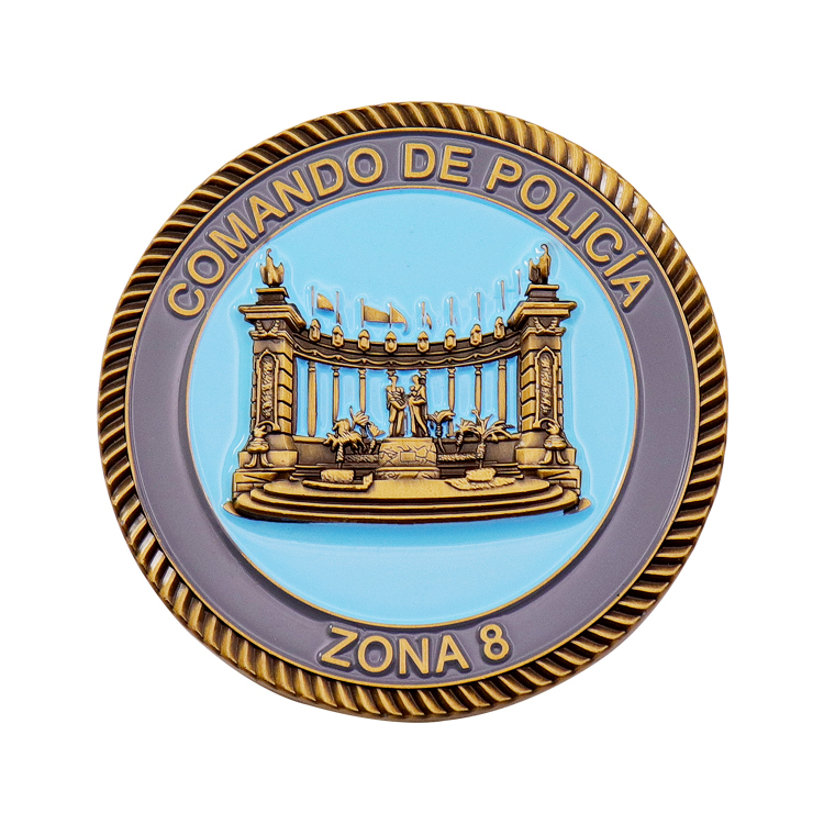 Custom Military Enamel Challenge Coins | National Service Badge Coins