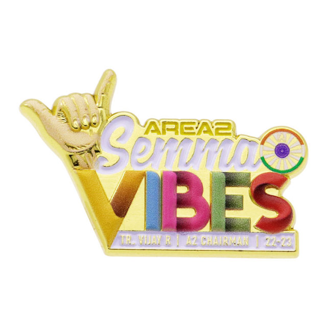 Custom Printing Lapel Pins with Colorful Logo, Number & Letter Designs