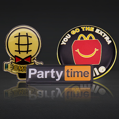 Custom Printing & Epoxy Lapel Pins | Fast Food Logo Party Badges