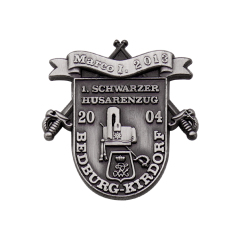 Custom 3D Lapel Pins | Antique Silver Religious Commemorative Pins