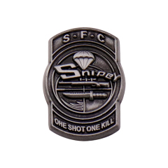 Custom 3D Lapel Pins | Antique Silver Religious Commemorative Pins