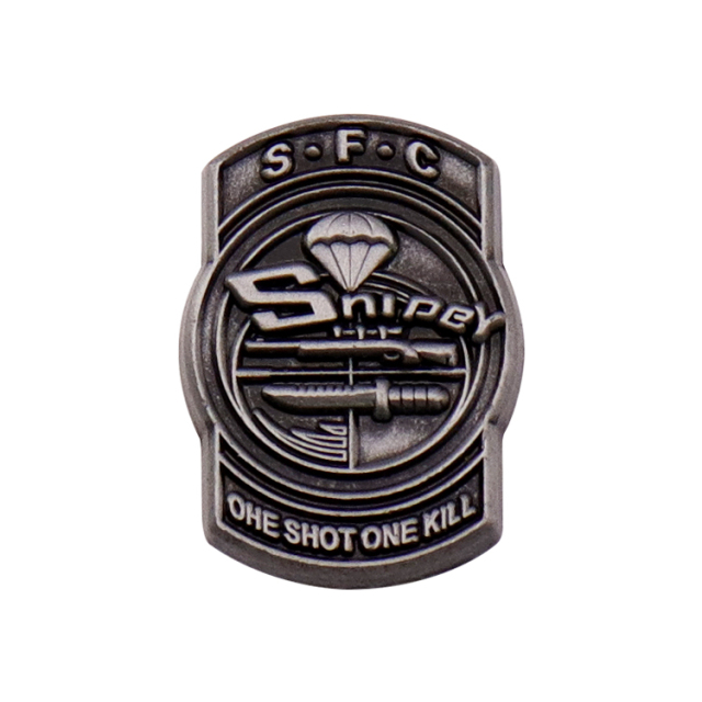 Custom 3D Lapel Pins | Antique Silver Religious Commemorative Pins