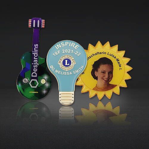 Custom Printing & Epoxy Lapel Pins | Logo Image Badge Designs
