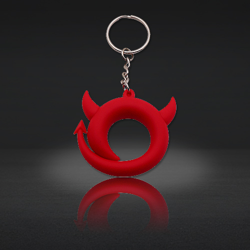 Custom PVC & 3D Keychains | Devil Horn Ring Keychains