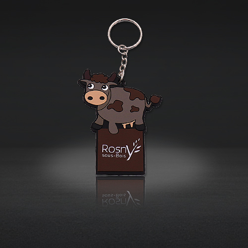 Custom PVC Keychains | Cute Cow Tag Keychains