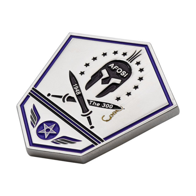 Custom Military Enamel Challenge Coins | Police Shield Commemorative Coins