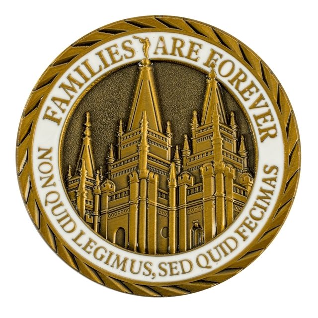 Custom Antique Challenge Coins | Copper Plated Landmark Profile Coins