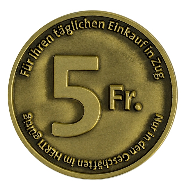 Custom Antique Challenge Coins | Copper Plated Landmark Profile Coins