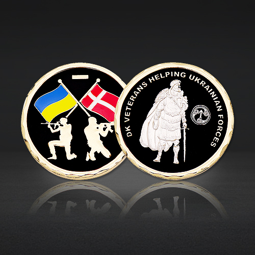 Custom Military Enamel Challenge Coins | Veteran Support Flag Coins