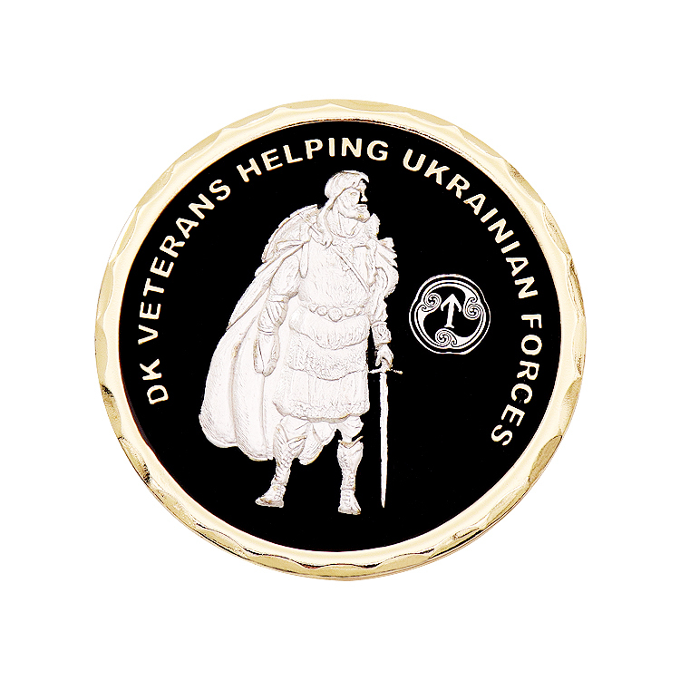 Custom Military Enamel Challenge Coins | Veteran Support Flag Coins