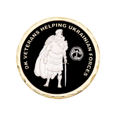 Custom Military Enamel Challenge Coins | Veteran Support Flag Coins