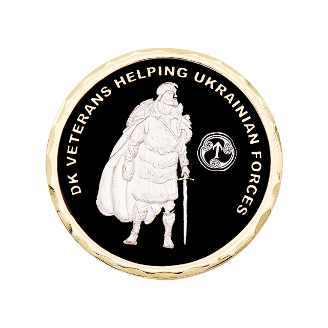 Custom Military Enamel Challenge Coins | Veteran Support Flag Coins