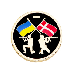 Custom Military Enamel Challenge Coins | Veteran Support Flag Coins