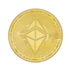 Custom Gold Plated Challenge Coins | Crypto Symbol Commemorative Coins