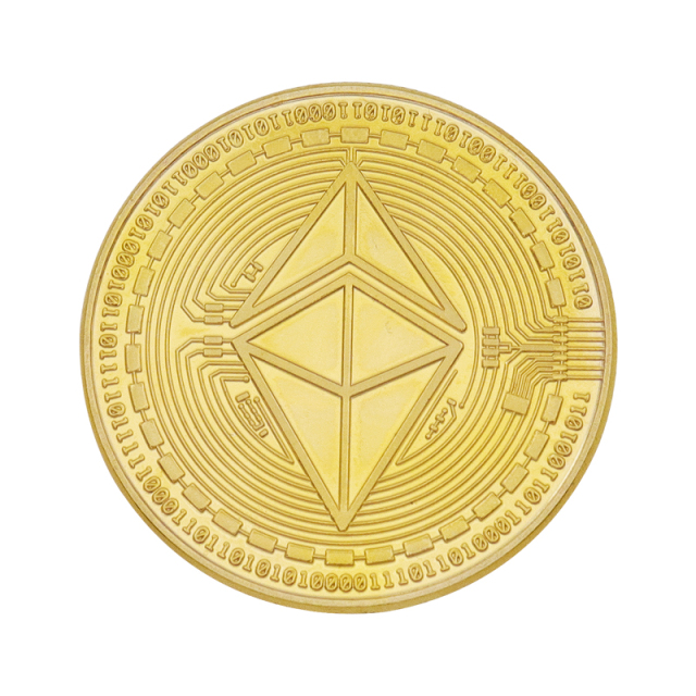 Custom Gold Plated Challenge Coins | Crypto Symbol Commemorative Coins