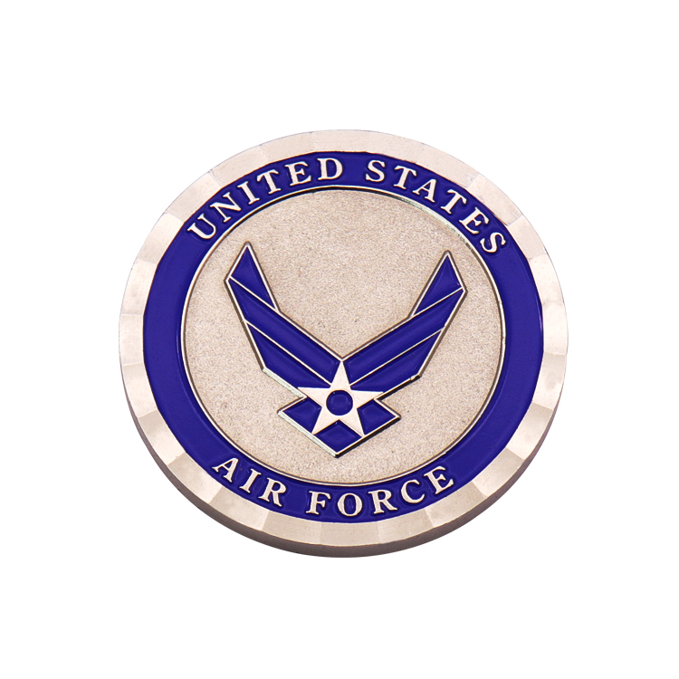 Custom Military Enamel Challenge Coins | Veteran Support Flag Coins