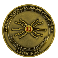 Custom Antique Challenge Coins | Copper Plated Landmark Profile Coins