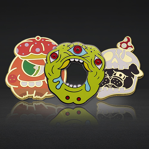 Custom Hard Enamel Badges | Cartoon Slime & Monster Insect Pins