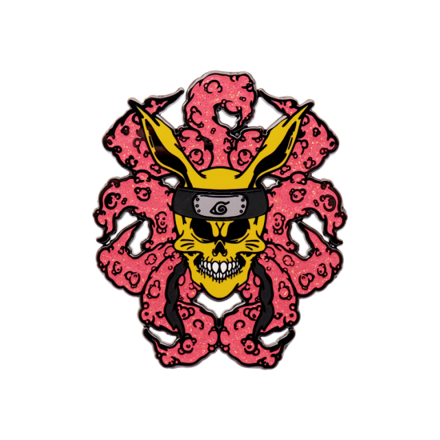 Custom Glitter Lapel Pins | Cartoon Mythical Fox Commemorative Pins